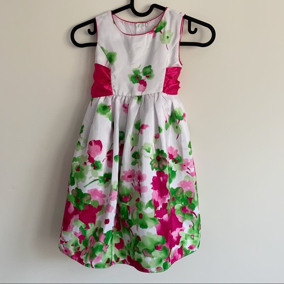 Cherokee Floral Dress w/ Ribbon - Picture 1 of 4
